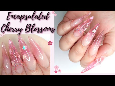 ENCAPSULATED CHERRY BLOSSOM SPRING NAILS | TESTING VETTSY BUILDER GEL &amp; EASY POLYGEL OMBRE NAILS🌸