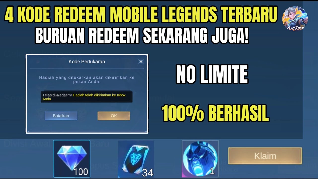 BONGKAR! 4 KODE REDEEM ML TERBARU KODE REDEEM MOBILE LEGENDS HARI INI ...