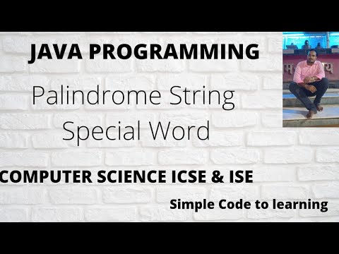 Java Program To Accept A Word Check And Print Whether The  Word Is A Palindrome Or Only Special Word