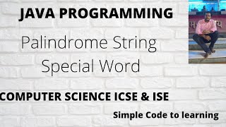Java Program To Accept A Word Check And Print Whether The  Word Is A Palindrome Or Only Special Word