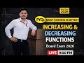 Increasing &amp; Decreasing Functions | Class 12 Maths | Easy method 