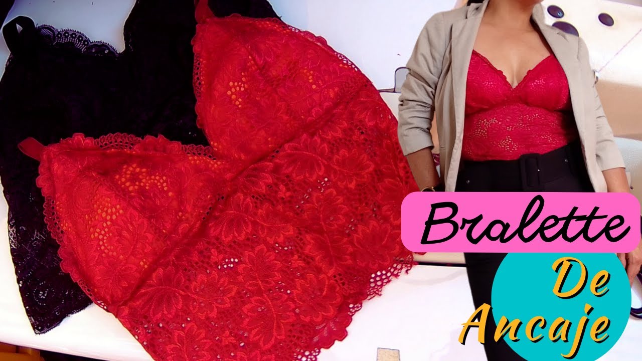 2 tipos de Patrón  y Confección de Bralette en Encaje paso a paso