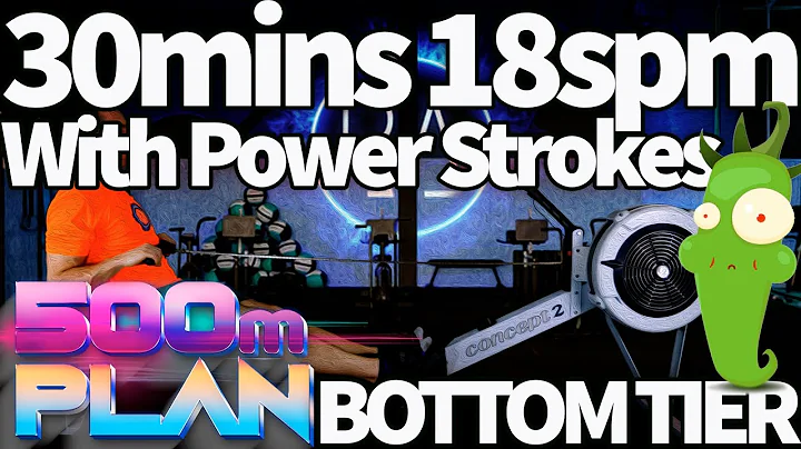 30 Minute Easy Rowing Workout with Power Bursts | 500m Plan Week 4 Row 1 | RowAlong