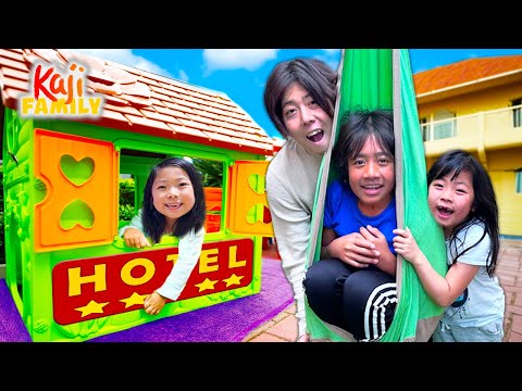 Kids Playhouse Hotel Tour with Ryan and Family!!