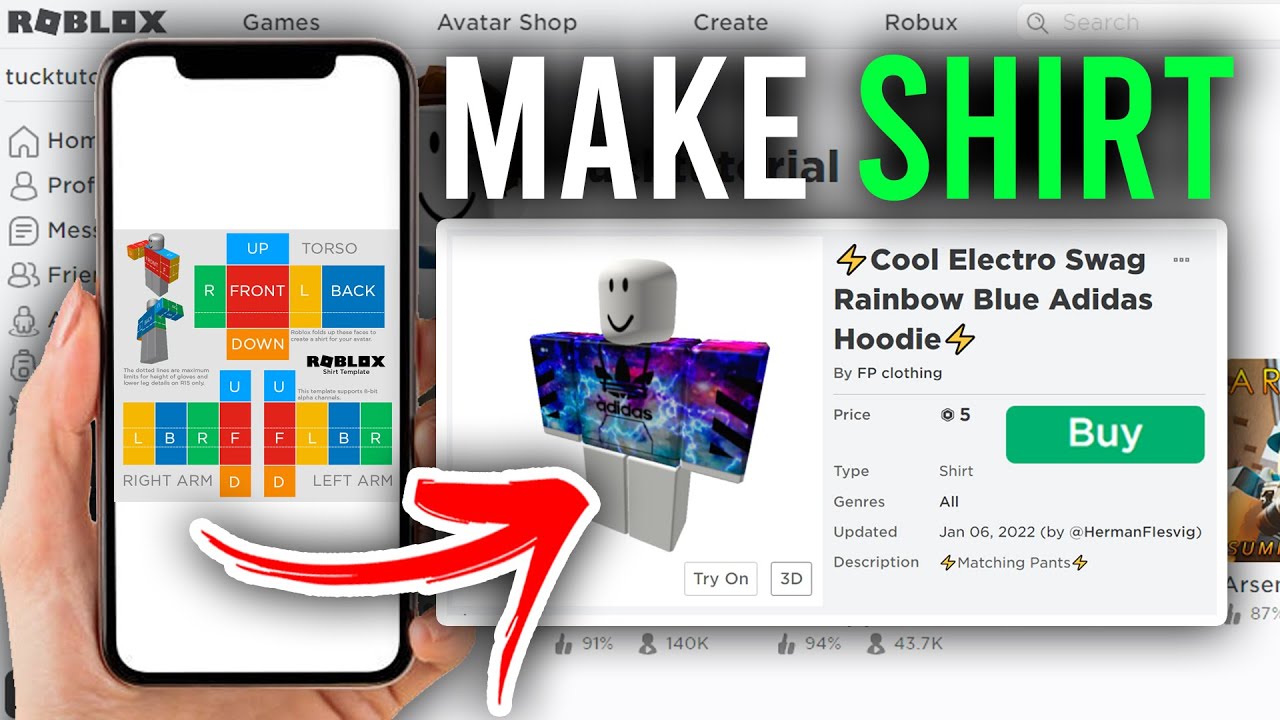 How to Make a Shirt in Roblox - Make Your Own Roblox Shirt 