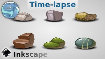 A set of stones. Speed vector art with Inkscape.