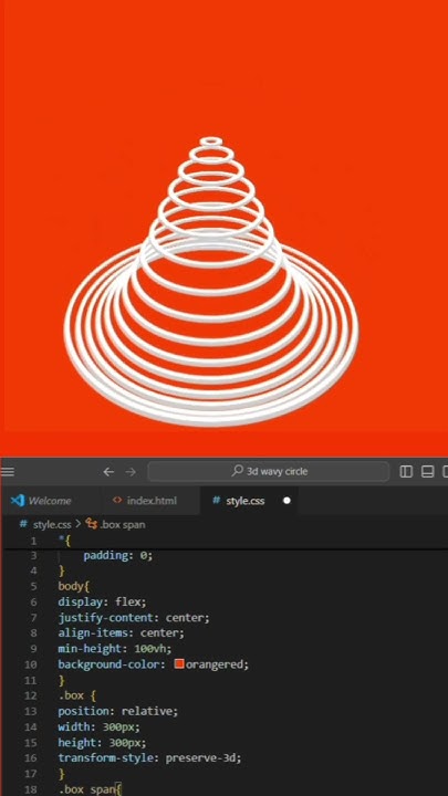 3D wavy Circles Animation using html and css - YouTube