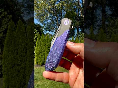 Available Friday, 10/03! Jack Wolf Knives Scuffle Blurple Crystalized Titanium J.W. Kollab Series