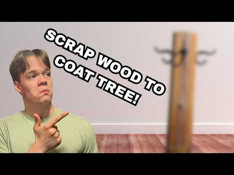 We Made a  DIY Coat Tree from Scrap Wood!