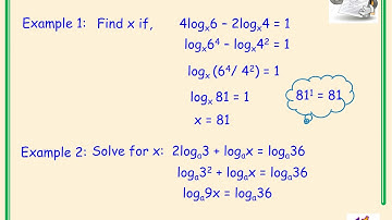 Higher Mathematics Logs and Exponentials Video 3 - Solving Log Equations