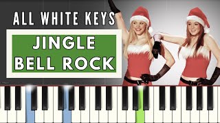 Christmas Songs On The Piano - Jingle Bell Rock | ALL WHITE KEYS | Easy Piano Tutorial