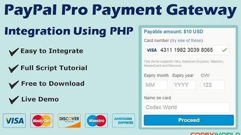 PayPal Pro Payment Gateway Integration in PHP