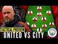 Manchester United vs Man City Tactical Preview + Lineup Reaction | LIVE Analysis |