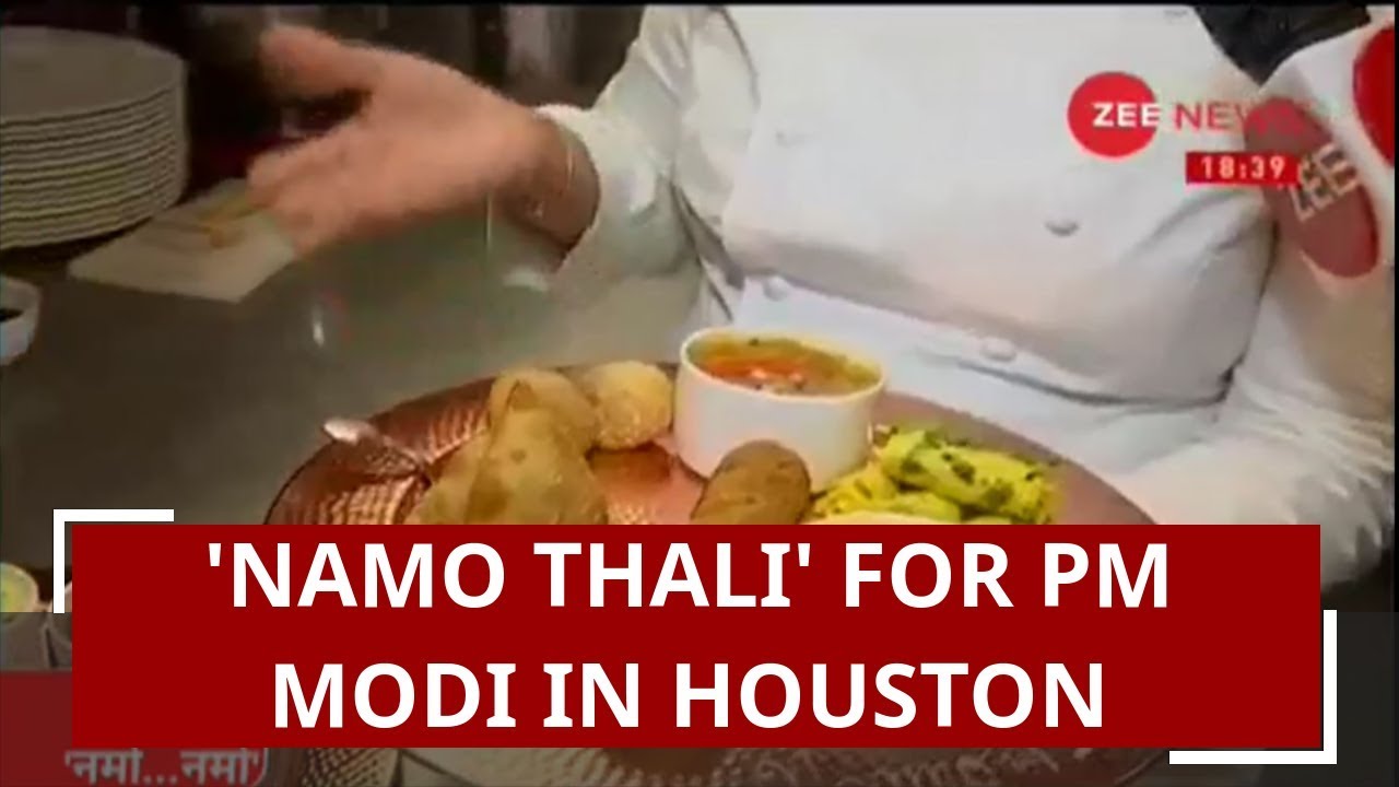 zee news videos live 'Namo Thali' for PM Modi in Houston