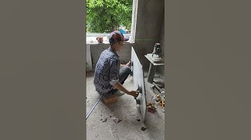 Cách tuấn cắt viên gạch kẽ đường ron như gạch nguyên #interiordesign #tiled #construction #tiling