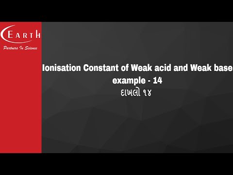 Ionisation Constant of Weak acid and Weak base example - 14 | દાખલો ૧૪ | Equilibrium