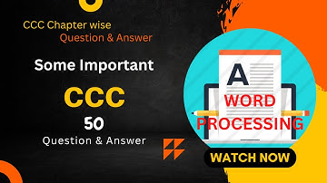 CCC Wordprocessing Question and Answer Chapter 3 #ccc #wordprocessing etechcomputer-official