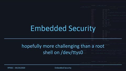 Embedded Security