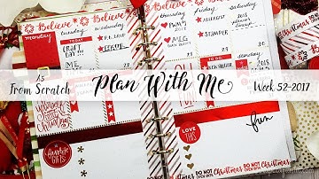 Merry Christmas: Week 52-2017 / Plan With Me "From Scratch" A5 DCWV 6 Ring Planner Binder