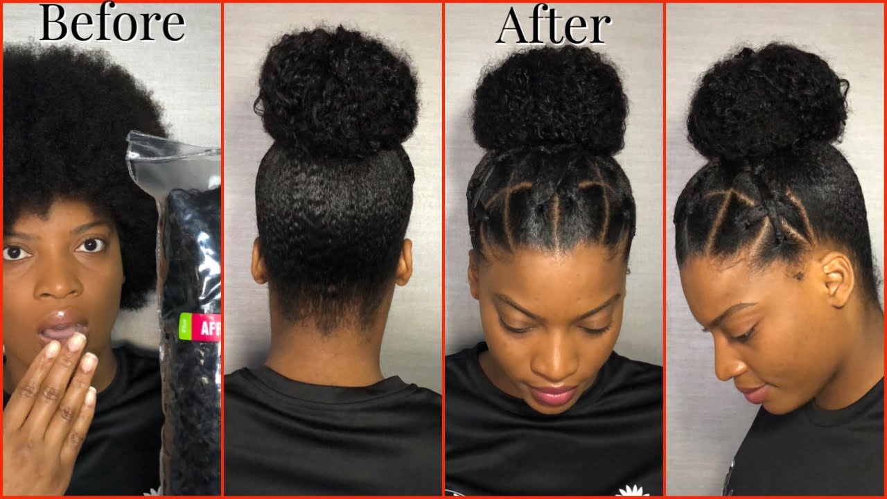 QUICK And Easy Criss Cross Rubber Band Hairstyle On 4C Natural Hair quick-and-easy-criss-cross-rubber-band-hairstyle-on-4c-natural-hair