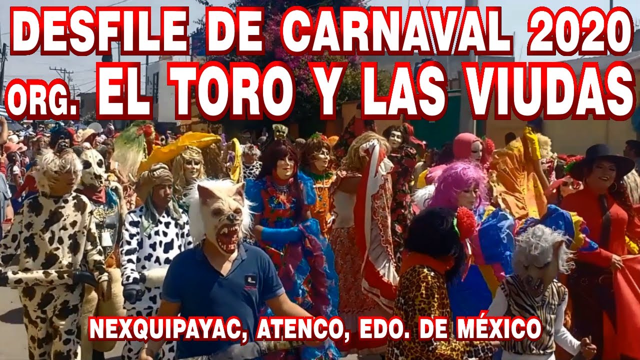Desfile de Carnaval 2020, El Toro y Las Viudas, Nexquipayac, Atenco