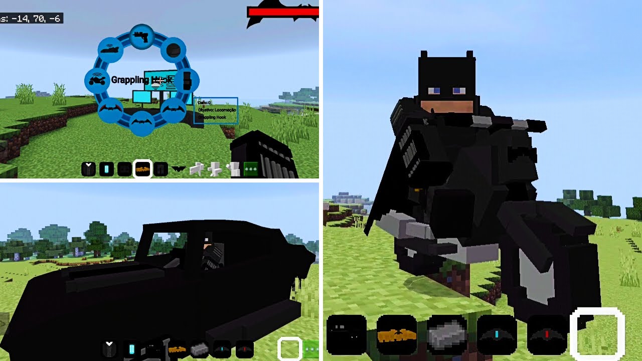 Addon de BATMAN para Minecraft PE || Batman MCPE - YouTube