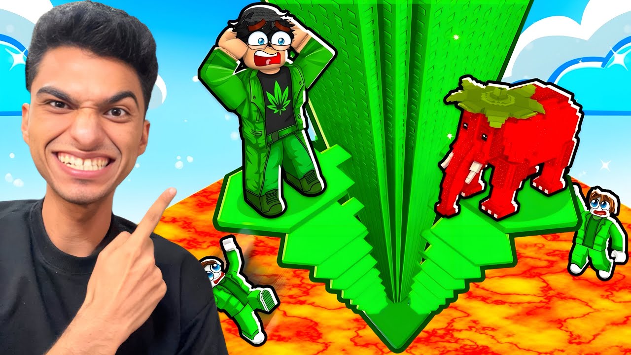 تحدي الصعود علي اعلي شجره في العالم للحصول علي البرين روت  😂 | Roblox