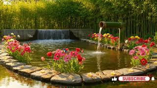 Relaxing music piano Pure natural water sound meditation, studying, reading, massage, span ,sleep.
