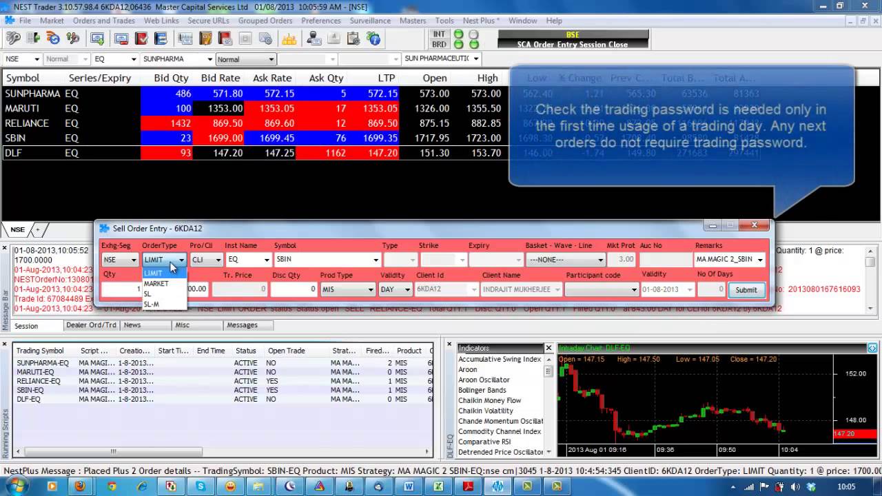 Automated Trading System For NSE And MCX