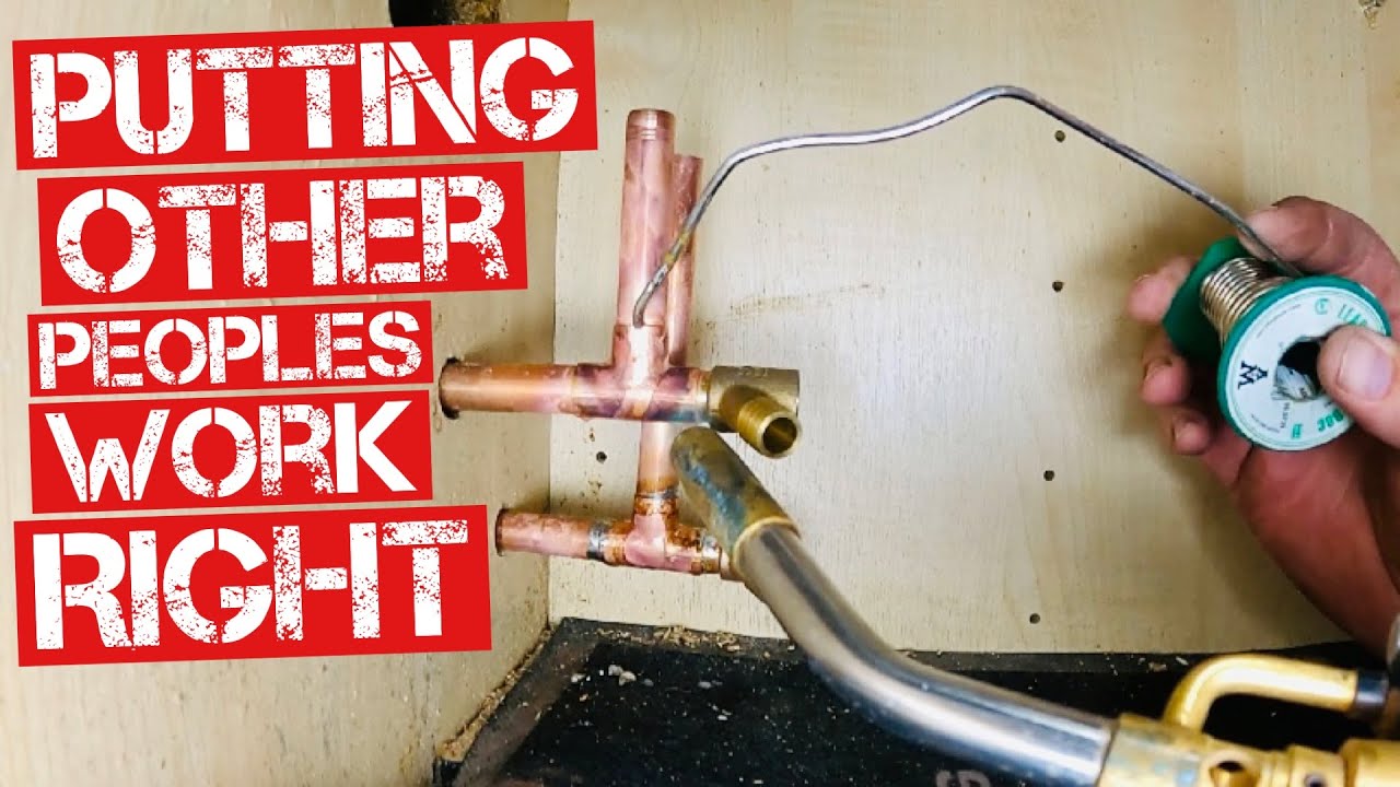 PLUMBING IN A KITCHEN SINK that was left not working. REAL WORLD