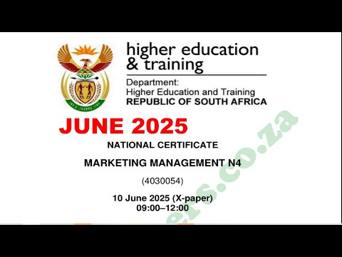 MARKETING MANAGEMENT N4 JUNE 2025 QUESTION 5
