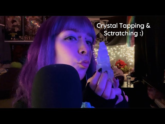 ASMR Tapping and Scratching on Crystals :)