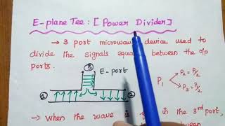 Microwave Components - Power Divider and Power Combiner