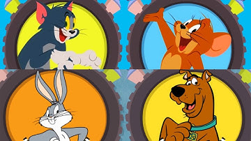 TOM AND JERRY vs SCOOBY DOO AND BUGS BUNNY ✔ BOOMERANG MAKE AND RACE | Cartoon Racing Game