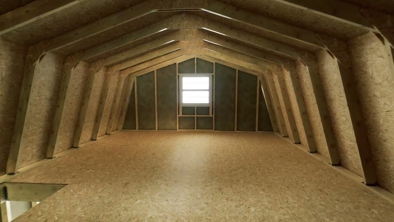 Maker's Loft 16x20 XL Garage – Gambrel Roof, Loft Storage (MLOFND20), image size:1280x720