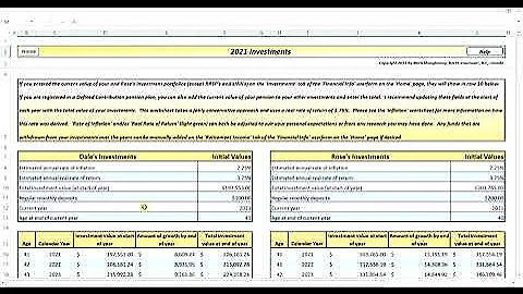 Canadian Retirement Income Planner - Investments Help