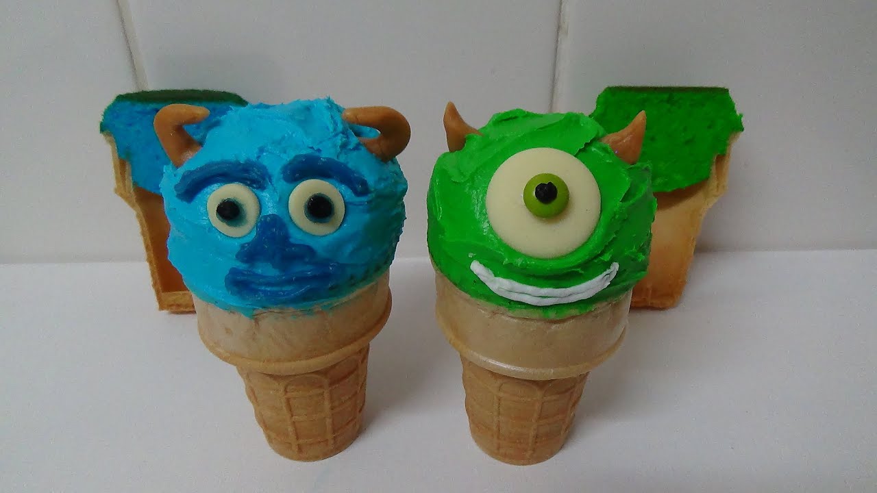 Ice cream cake cones sully and mike monster university