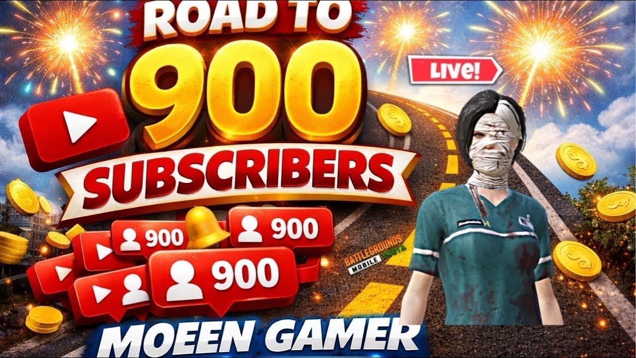 ROAD TO 900 SUBCRIBERS 😱 | BGMI LIVE ❤️ | MOEEN  GAMER | 