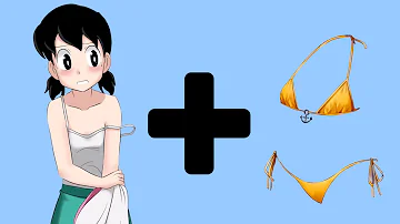 Let's help Shizuka dress bikini //Shizuka animation//Doraemon animation