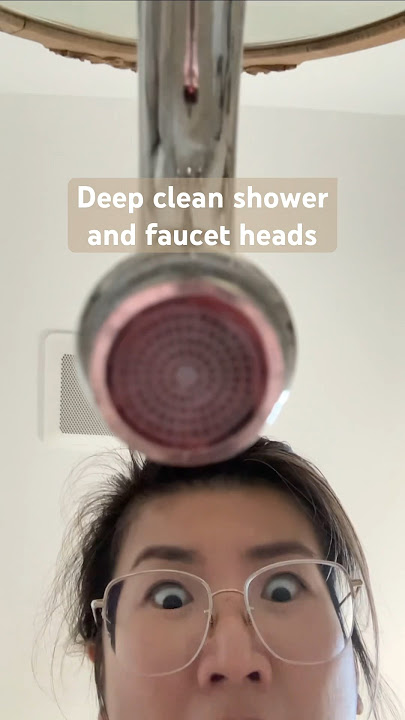 Deep clean shower and faucet heads with me #springcleaning #cleaningmotivation #cleanwithme #clean