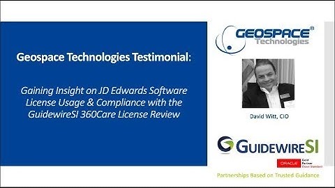 Geospace Technologies Video Reference on the GuidewireSI License Review Program 2020