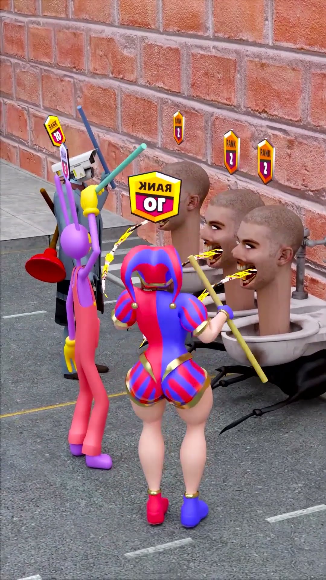 Help Jax and His Friend From Skibidi Toilet Boss #shorts #theamazingdigitalcircus