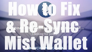 Ethereum Mist Wallet - How to fix when blockchain won