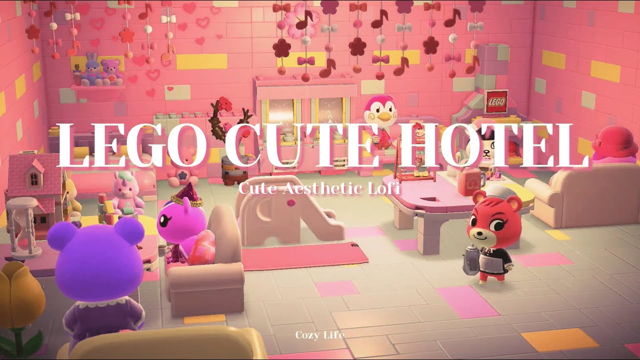 Lego Cute Hotel 🌷 | Cute Aesthetic Lofi | Study & Work Music | Animal Crossing Ambience