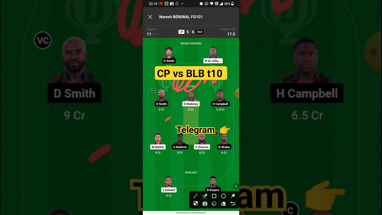 cp vs blb dream11 prediction,cp vs blb dream11 team,cp vs blb spice Islet10 dream11 team today match