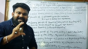 How to pass easily production technology-1 C-20 Essay questions in telugu@mechanicaltechtelugu8558