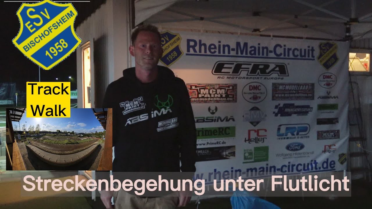 Streckenbegehung unter Flutlicht - Rhein_Main-Circuit des ESV Bischofsheim