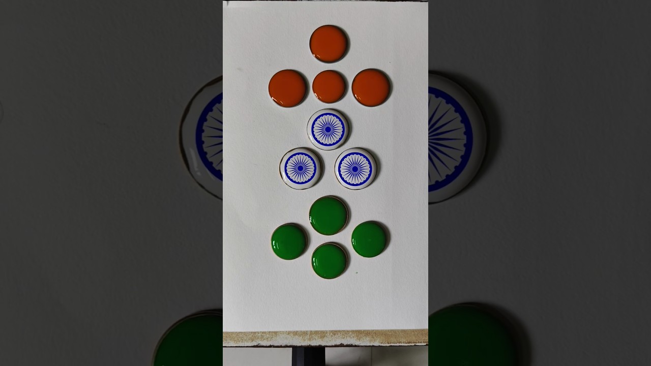 🇮🇳 Tiranga Colour Mixing Art – Satisfying & Proud Moment 💚🧡