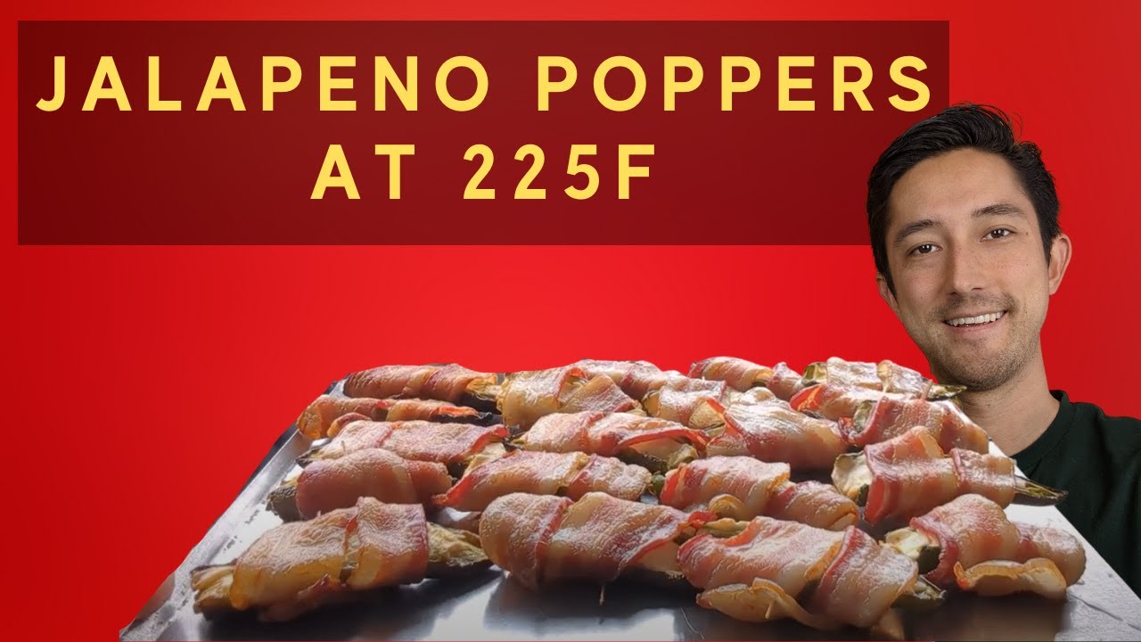 Smoked Bacon Wrapped Jalapeno Poppers at 225