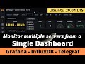 How to monitor multiple servers in grafana with influxdb telegraf on ubuntu 2004 lts in urdu hindi
